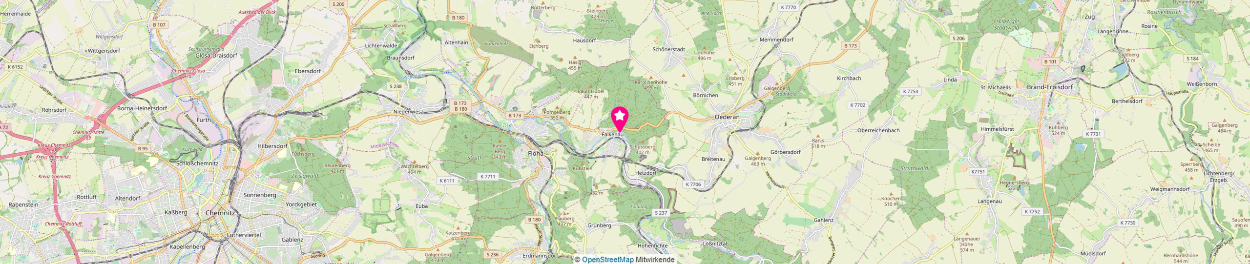 Openstreetmap Kartenansicht Falkenau Psywork